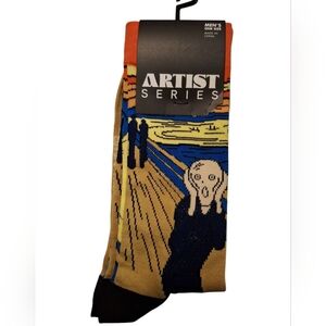 3/$18 Sock Bundles-Men's Artist Series Novelty Socks - Scream Design